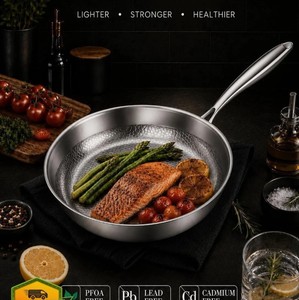 lot 5398 image: Enjoyicy Titanium Pan - No Coating Titanium Frying Pan, 10.23in