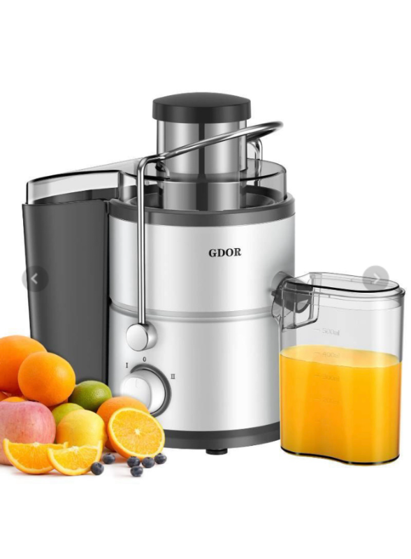 lot 516 image: GDOR Centrifuga GS-378 Juice Extractor 800W with Wide 3 Feed Chute - Retail $45
