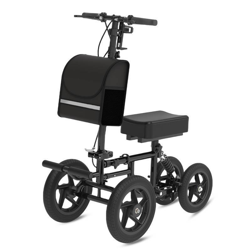 lot 326 image: FVZZIN Knee Scooter, Foldable All Terrain Knee Walker for Adults Retail $199&nbsp