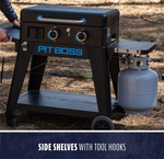 Pit Boss 2-Burner Propane Gas Non-Stick Ceramic Coated Rust-Resistant Portable Lift-Off and Stationary Griddle Grill with Hard Cover, 421-Sq. In. (23" L x 18" W) Cooking Space, 26,000 BTU, Black Retail: $599&nbsp;