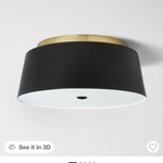 Pillowfort Semi Flushmount Kids' Ceiling Light Black/Gold Retail: $90