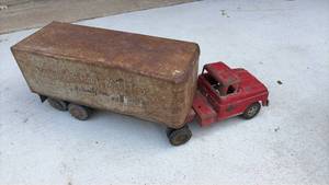 lot 631 image: Western Auto Catalog Order Center Toy Truck and Trailer Set
