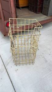 lot 641 image: Wire Basket with Handles and Red Light