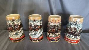 lot 708 image: Budweiser Ceramic Mugs
