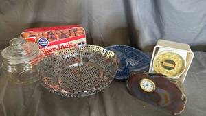 lot 713 image: Vintage Items - Strainer, Plate and more