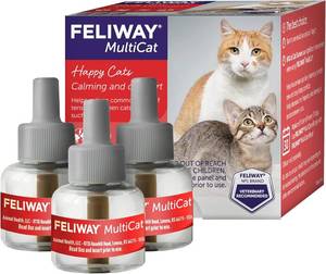 lot 79130 image: FELIWAY MultiCat Cat Calming Pheromone Diffuser Refill - 3 Pack