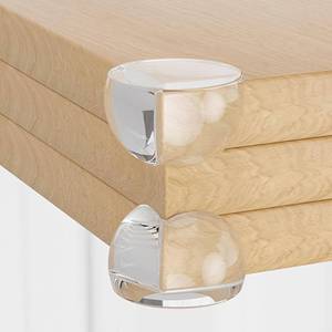 lot 79141 image: 24 Pack Clear Table Corner Guards   Baby Proof Edge Protectors, Heavy Duty Transparent PVC Bumpers for Furniture, Self-Adhesive Corner Covers for Glass, Wood, Marble Countertops