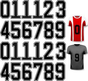 lot 79351 image: WILLBOND 24 Pcs Iron on Numbers 0 to 9,Black with Black Border,8 Inch