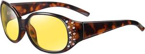 lot 79364 image: HAOLOTA Night Vision Driving Glasses Women Anti Glare Polarized, Wrap Around Nighttime Safety Glasses UV Protection