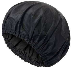 lot 79108 image: LOT OF 14 - Luyfrsuu Reusable Waterproof Shower Cap, 3 Black, 3 Coffee, 4 Deep Gray, 2 Pale Green, 2 Deep Green