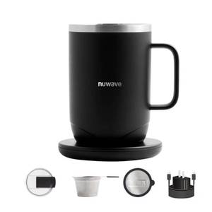 lot 78924 image: Nuwave Hot Brew Self-Heating Travel Mug with LED Display and Brewing System - Incomplete