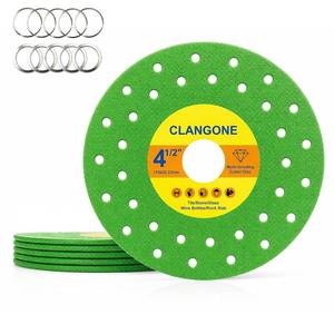 lot 78944 image: 5-Piece 4-12 Diamond Tile Saw Blade for Angle Grinder, DryWet Cutting Tools & Grinding Disc for Porcelain, Ceramic, Glass, Marble