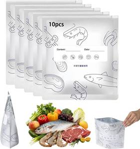 lot 78947 image: 2026 Reusable Aluminum Foil Storage Bags, Stand Up Zipper Pouches 10 XL