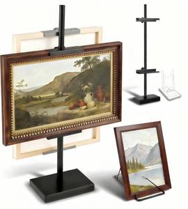 lot 78964 image: 29 Adjustable Tabletop Easel Stand for Picture Frames, Metal Picture Frame Stand for Artwork Displays, Photos, Certificates & Signs up to 29 Inches