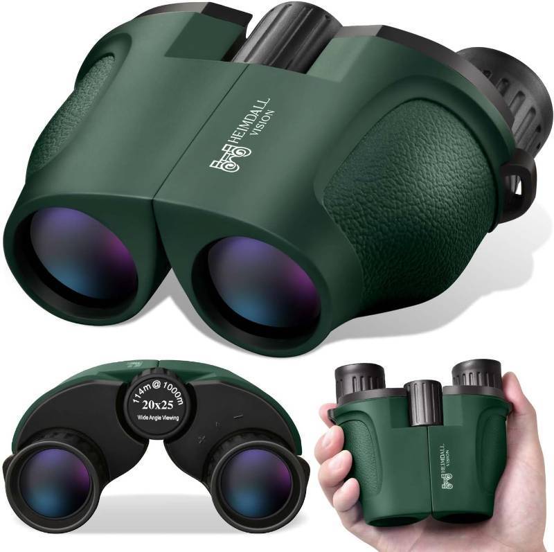 lot 40131 image: Small Compact Binoculars Adults Kids - 20x25 Mini Pocket Binocular for Bird Watching, Waterproof Portable Powerful Binocular, Lightweight High Powered Easy Focus Binoculars for Concert, Outdoor Hiking