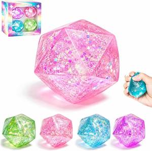 lot 79303 image: 4PCS Stress Ball Taba Squishy Fun Box Toys Kit , Squeezee Fidget Squishy Toys Set Party Favors Birthday Xmas Gifts for Kids Adults, Cheap Squishies Pack