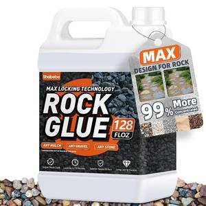 lot 79270 image: Rock Glue,1 Gallon 99% Stronger Bond Gravel Binder for Pea Gravel, Pebble&Stone-Stop Shifting, Reduce Mess, Strong Hold for Yards, Patios, Garden Walkways, Pet Safe Mulch Bond for Landscaping