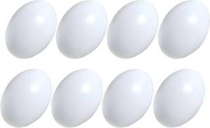 lot 79315 image: Azatemgo Fake Eggs Wooden Eggs Chicken White Eggs Easter Eggs Set of Wooden Fake Eggs to Help Lay Chickens 8 Pcs