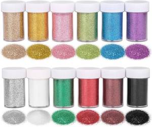 lot 79330 image: 3 Bottles Fine Purple Glitter Set, Purple Craft Glitter Powder Set, Set Extra Fine Glitter for Resin Art Crafts Tumbler Scrapbook Jewelry Making, Body Face Hair Glitter (Purple)