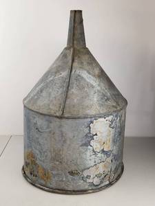 lot 98 image: Antique Galvanized Metal Funnel 12 Diameter
