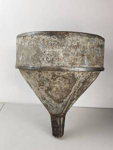 lot 99 image: Antique Galvanized Metal Funnel 11 Diameter