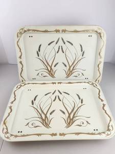 lot 151 image: Vintage Mid-Century Metal Wheat Trays