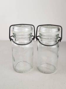 lot 175 image: Pair of Vintage Wheaton Glass Canning Jars