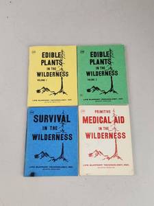 lot 202 image: Vintage Wilderness Survival & Edible Plants Guide Book Lot