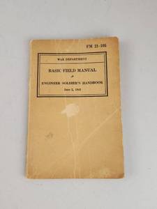 lot 203 image: WWII 1943 U.S. War Department Engineer Soldiers Handbook