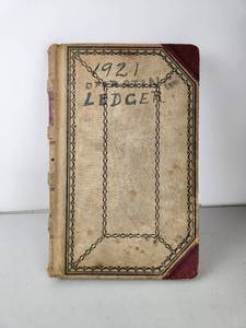 lot 205 image: Antique 1921 Handwritten Ledger Book