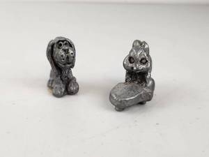 lot 210 image: Vintage Miniature Pewter Animal Figurines