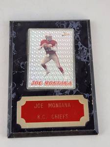 Joe Montana K.C. Chiefs Pacific Trading Card Plaque