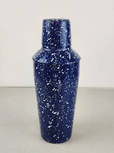 lot 315 image: Cocktail Shaker Set Navy Blue Speckled 3-Piece