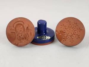 lot 343 image: Rycraft Ceramic Pottery Stamp Set 3 Pieces with Handles