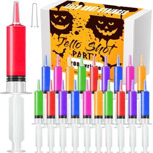 lot 38962 image: 100 Pack Syringes with Tip Cap, 20ml Liquid Syringe BPA-Free Syringes - Retail $28