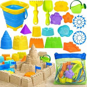 lot 38994 image: TOY Life Beach Toys for Kids Ages 4-8, Sand Toys for Toddlers 1-3, Beach Toys for Toddlers 1-3, Kids Beach Toys for Kids Ages 8-12, Sandbox Toys, Sand Castle Building Kit, Sand Toys for Kids Ages 4-8 - Retail $25
