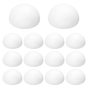 lot 39001 image: 14 Pack 4 Inch Half Round Foam Balls, White Hemispherical Craft Styrofoam Balls for Christmas Decoration, DIY Home Craft Project - Retail $16