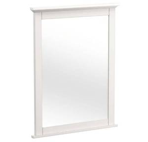 Westwood Design Lodge Farmhouse Style Wood Wall Mount Mirror in Cream Finish, 42x32 inch. - Retail: $120