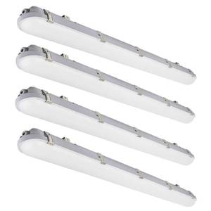 4FT LED Vapor Tight Light Fixture, 60W/50W/40W Adjustable, 4 Pack - Retail: $160