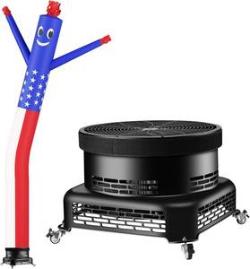 lot 6 image: BSMTEK 20FT Air Inflatable Waving Tube Man Set with Blower & Wheel, Air Puppet Dance Artist for Mall Opening, Amusement Park, Outdoor Decoration��US-Flag - Retail $210