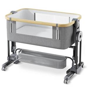 lot 8 image: Cawesor 4 in 1Baby Bassinet,Bedside Bassinet for Baby, Rocking Bassinet with Comfy Mattress and Wheels, 7 Height Adjustable Easy Folding Portable Bedside Crib for Newborn
