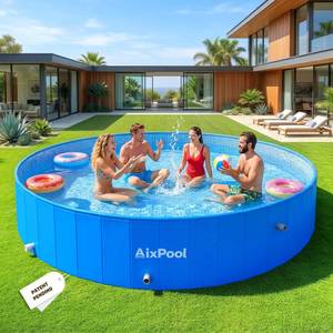 lot 18 image: AixPool 2026 Large Foldable Pool,Non-Inflatable Plastic Pool for Adult7.6FT - Retail $70