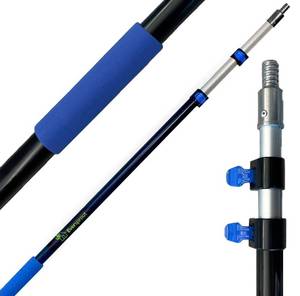 lot 34 image: EVERSPROUT Pro 5-to-12 Foot Telescoping Extension Pole, 3-Stage Aluminum - Retail $50