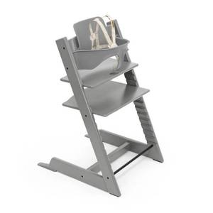 lot 50 image: Stokke Tripp Trapp High Chair  Baby Set  Harness, Storm Grey - Retail $349