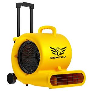 lot 59 image: BSMTEK 2500-5000 CFM 1HP Air Mover Blower Fan, Floor Blower Dryer, 3 Speeds, 4 Adjustable Angles, Handle Wheelkit, 15Ft Long Cord Portable, Stackable - 2026 Upgraded