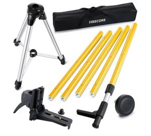 lot 60 image: Firecore FLP370C- 12 Ft.3.7M Laser Level Pole with Tripod - Retail $0