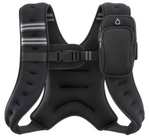 lot 61 image: ZELUS Weighted (Estimated 30lb) Weight Vest with Reflective Stripe for Workout, Strength Training, Running, Fitness, Muscle Building, Weight Loss, Weightlifting - Retail $0