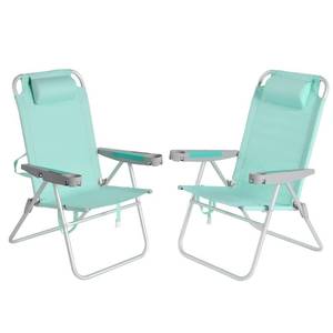 lot 100 image: SUNNYFEEL Tall Beach Chair for Adults, High Back High Seat Folding Chair - Retail $180