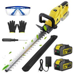 lot 993 image: 22Hedge Trimmer Cordless,21V Electric Handheld Bush Clipper with 2 Pack 4000mAh Rechargeable Batteries,3500RPM 180°Rotatable Head,23Blade Gap,Lightweight & Compact Trimmer - Retail $88