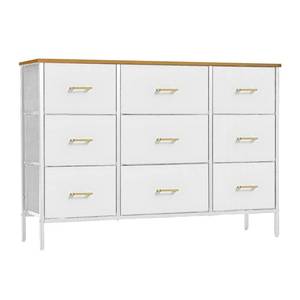 lot 999 image: VASICAR Wide TV Stand Modern TV Console, 9 Drawers Dresser for Bedroom - Retail $90
